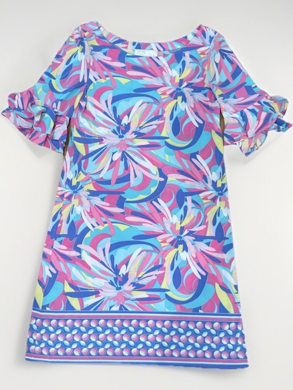 PAPPAGALLO Womens Knit Dress Medium Y2K Retro Vintage Ruffle Sleeve